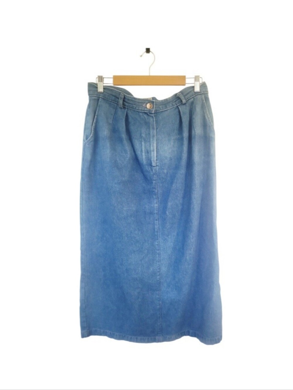 Vintage Gotcha Covered Denim Maxi Pencil Skirt Prairie Folk Sz 32 Waist M